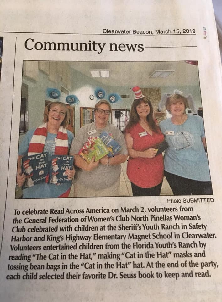 GFWC North Pinellas Woman's Club celebrates Read Across America